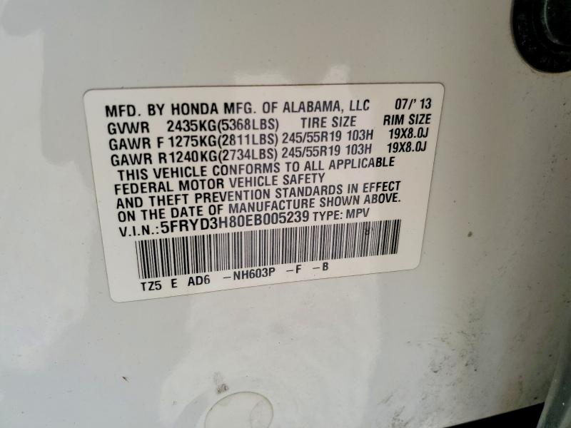 Продажа на аукционе авто 2014 Acura Mdx, vin: 5FRYD3H80EB005239, номер лота: 41639256