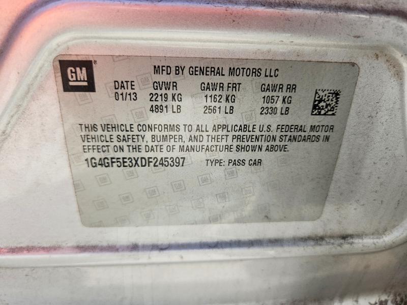 Aukcja sprzedaży 2013 Buick Lacrosse, vin: 1G4GF5E3XDF245397, numer aukcji: 79772295