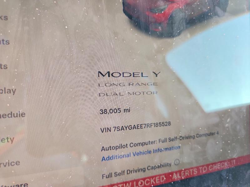 46763736 :رقم المزاد ، 7SAYGAEE7RF185528 vin ، 2024 Tesla Model Y مزاد بيع