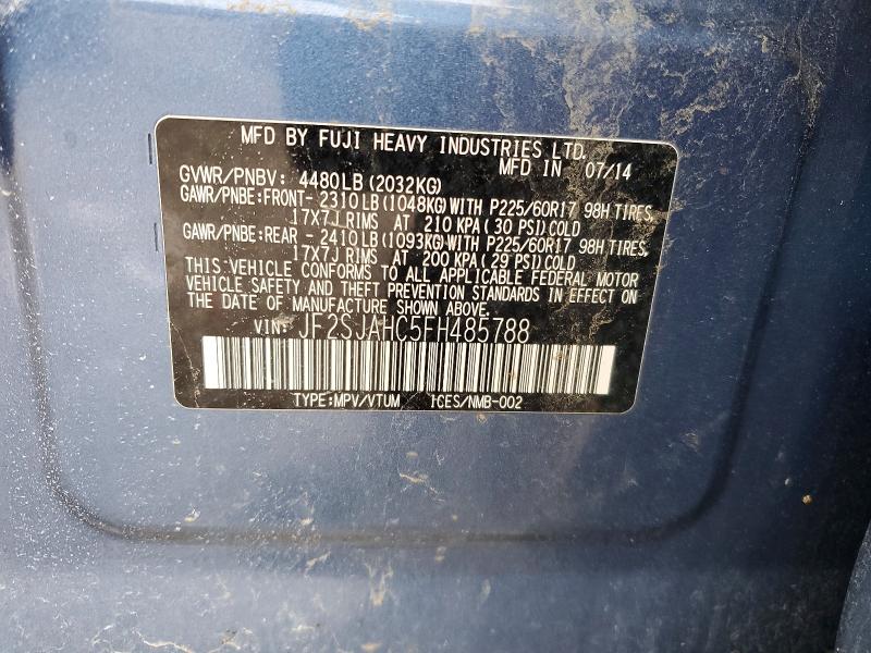 Aukcja sprzedaży 2015 Subaru Forester, vin: JF2SJAHC5FH485788, numer aukcji: 79410835