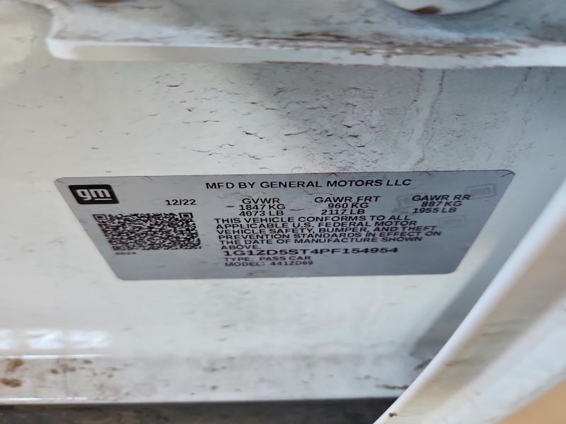 47908736 :رقم المزاد ، 1G1ZD5ST4PF154954 vin ، 2023 Chevrolet Malibu مزاد بيع