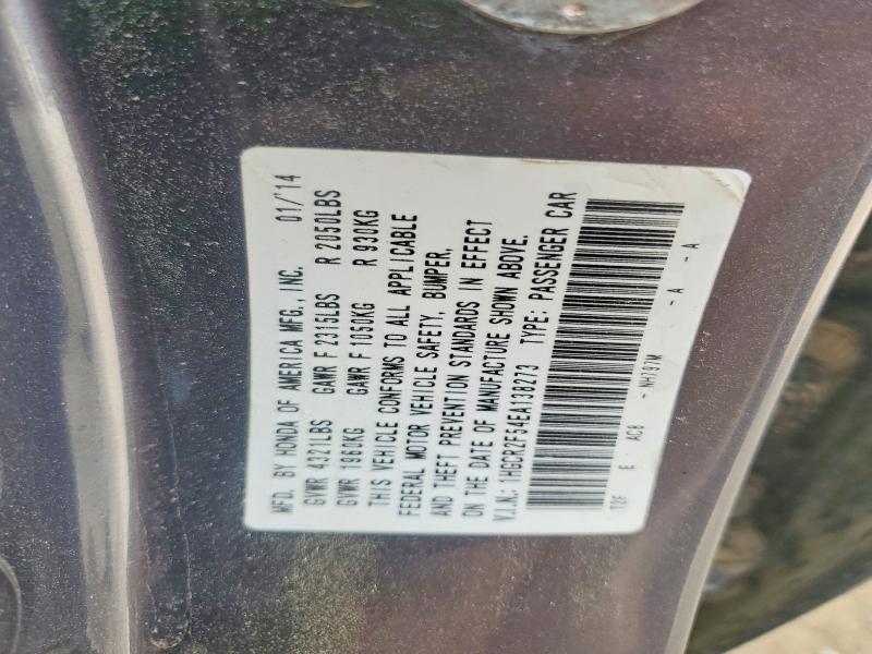 Продаж на аукціоні авто 2014 Honda Accord, vin: 1HGCR2F54EA138273, номер лоту: 47981256