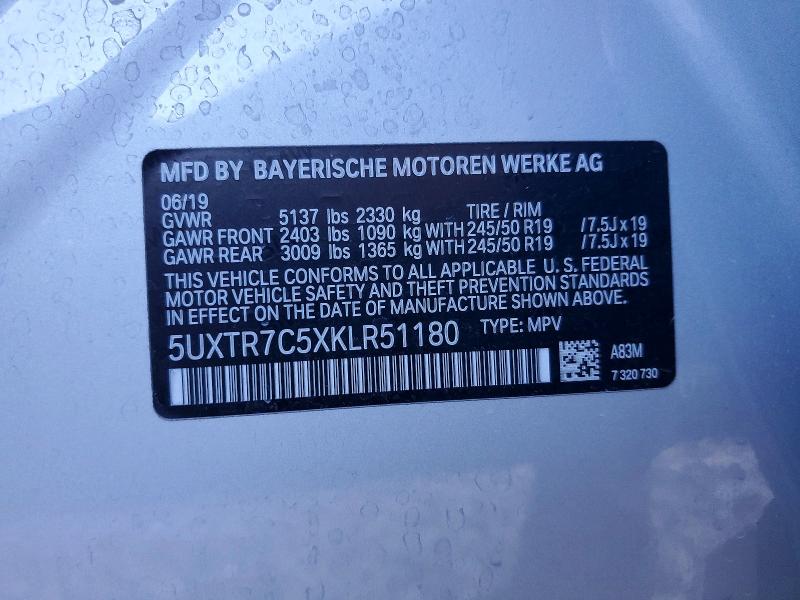 Aukcja sprzedaży 2019 Bmw X3, vin: 5UXTR7C5XKLR51180, numer aukcji: 79841455
