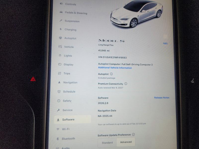 Auction sale of the 2021 Tesla Model S, vin: 5YJSA1E21MF419083, lot number: 47249926