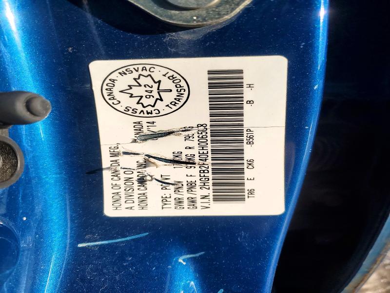 Aukcja sprzedaży 2014 Honda Civic, vin: 2HGFB2F40EH006508, numer aukcji: 46490316