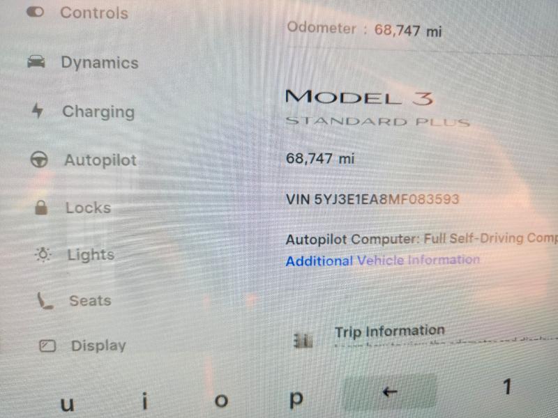 Продажа на аукционе авто 2021 Tesla Model 3, vin: 5YJ3E1EA8MF083593, номер лота: 46452696
