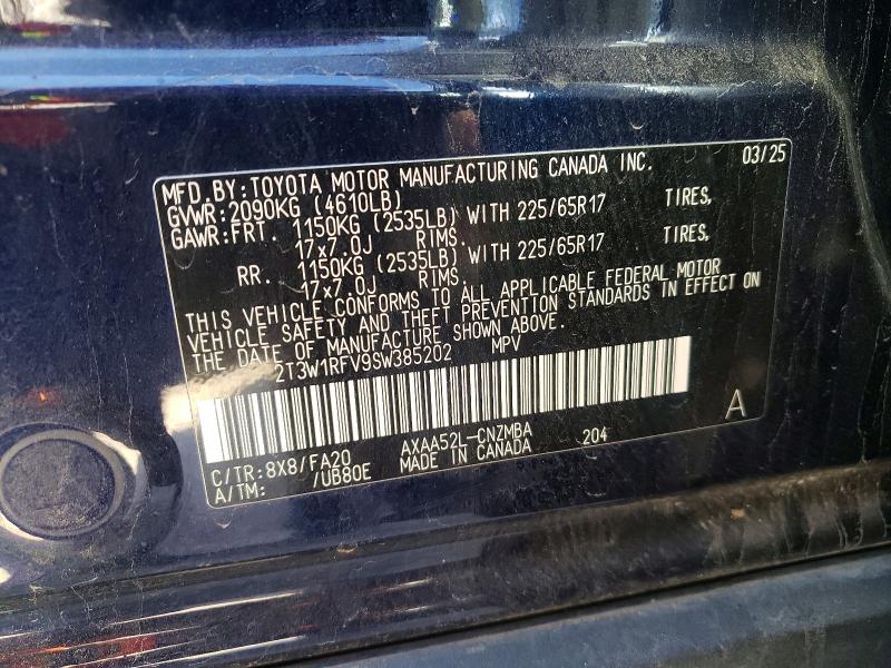 46706836 :رقم المزاد ، 2T3W1RFV9SW385202 vin ، 2025 Toyota Rav4 مزاد بيع