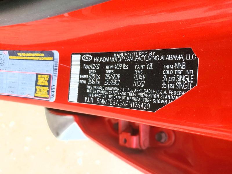 78994245 :رقم المزاد ، 5NMJB3AE6PH196420 vin ، 2023 Hyundai Tucson مزاد بيع