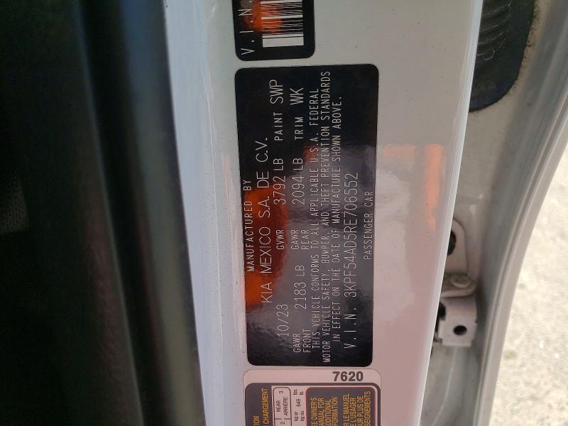Продаж на аукціоні авто 2024 Kia Forte, vin: 3KPF54AD5RE706552, номер лоту: 45801506