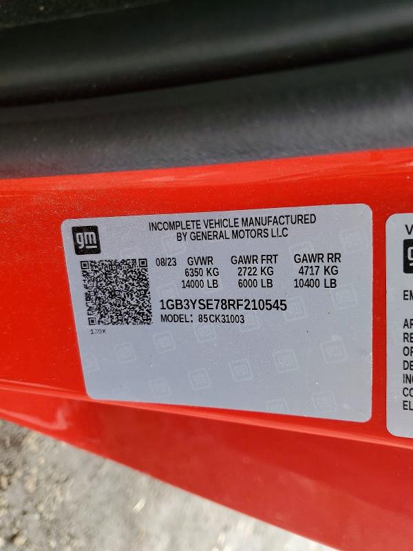 2024 Chevrolet Silverado მანქანა იყიდება აუქციონზე, vin: 1GB3YSE78RF210545, აუქციონის ნომერი: 79318635