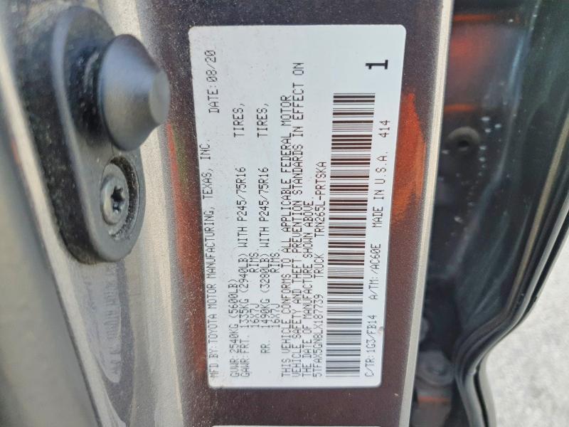Продаж на аукціоні авто 2020 Toyota Tacoma, vin: 5TFAX5GN8LX187739, номер лоту: 47638676