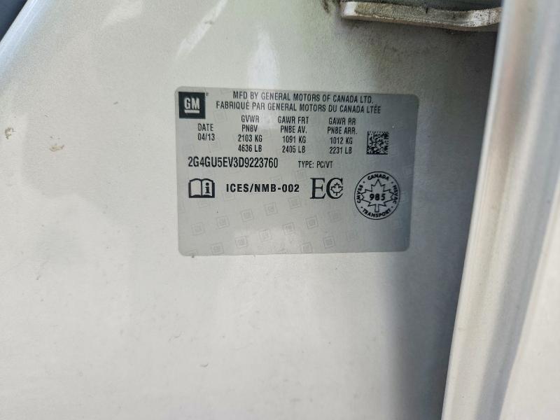46671836 :رقم المزاد ، 2G4GU5EV3D9223760 vin ، 2013 Buick Regal مزاد بيع