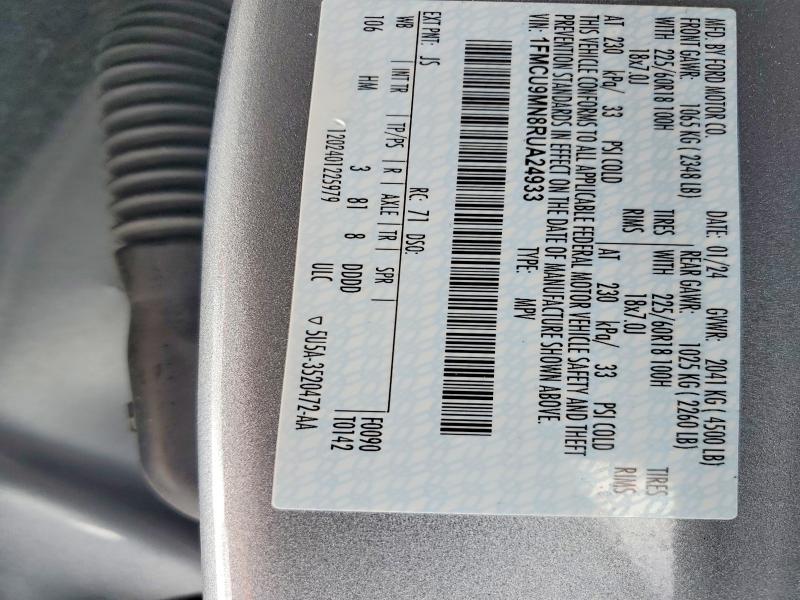 Продаж на аукціоні авто 2024 Ford Escape, vin: 1FMCU9MN8RUA24933, номер лоту: 45579476