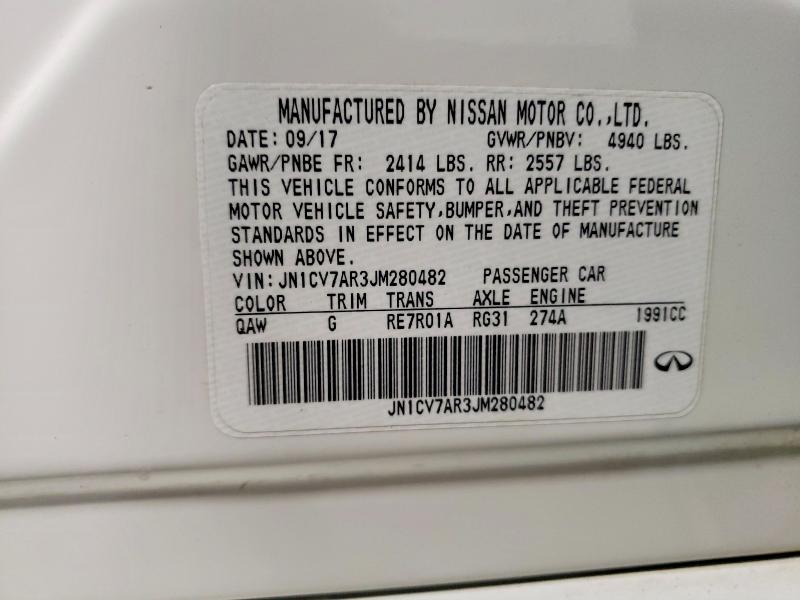 48171536 :رقم المزاد ، JN1CV7AR3JM280482 vin ، 2018 Infiniti Q50 مزاد بيع