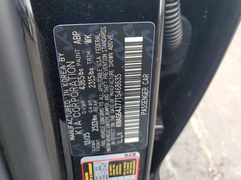 Aukcja sprzedaży 2026 Kia K5, vin: KNAG64J77T5468635, numer aukcji: 41966056
