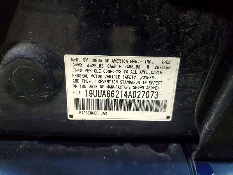 Продаж на аукціоні авто 2004 Acura Tl, vin: 19UUA66214A027073, номер лоту: 47274236