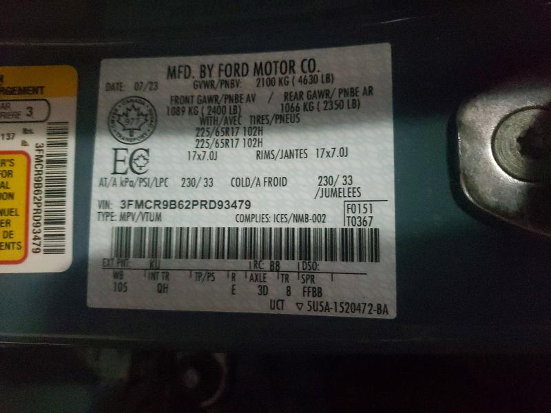 Продажа на аукционе авто 2023 Ford Bronco Sport, vin: 3FMCR9B62PRD93479, номер лота: 45601596