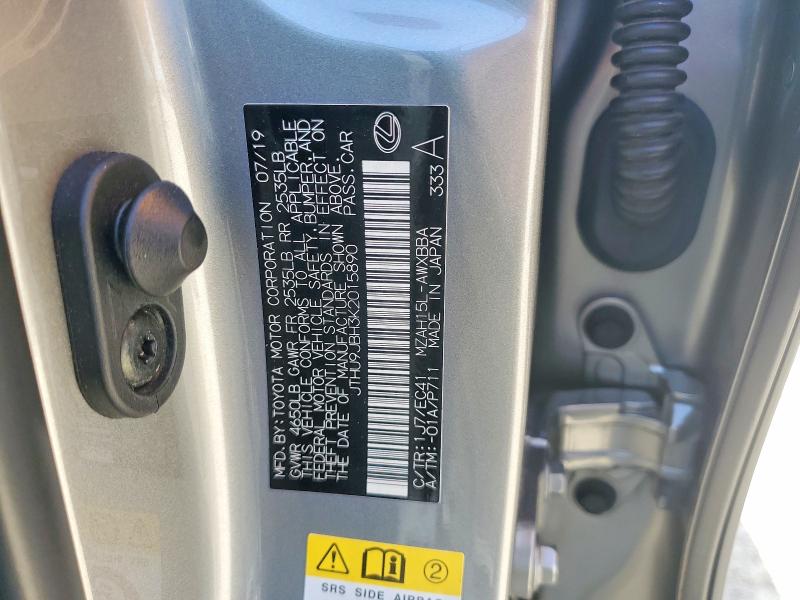 46465646 :رقم المزاد ، JTHU9JBH3K2015890 vin ، 2019 Lexus Ux 250h مزاد بيع