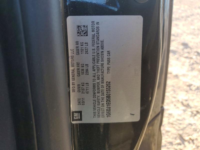 2011 Cadillac Cts მანქანა იყიდება აუქციონზე, vin: 1G6DJ1ED5B0155262, აუქციონის ნომერი: 47521336