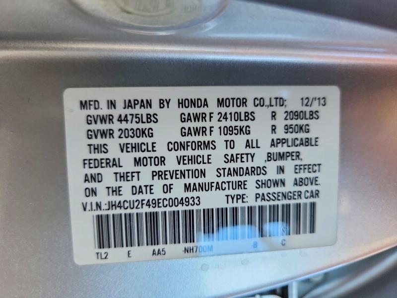 Aukcja sprzedaży 2014 Acura Tsx, vin: JH4CU2F49EC004933, numer aukcji: 45966946