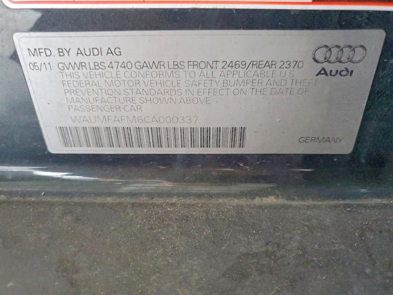 Продажа на аукционе авто 2012 Audi A3, vin: WAUMFAFM6CA000337, номер лота: 48150616