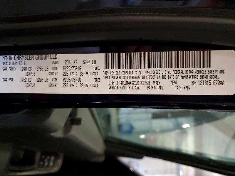 Aukcja sprzedaży 2012 Jeep Liberty, vin: 1C4PJMAK6CW136959, numer aukcji: 46725776
