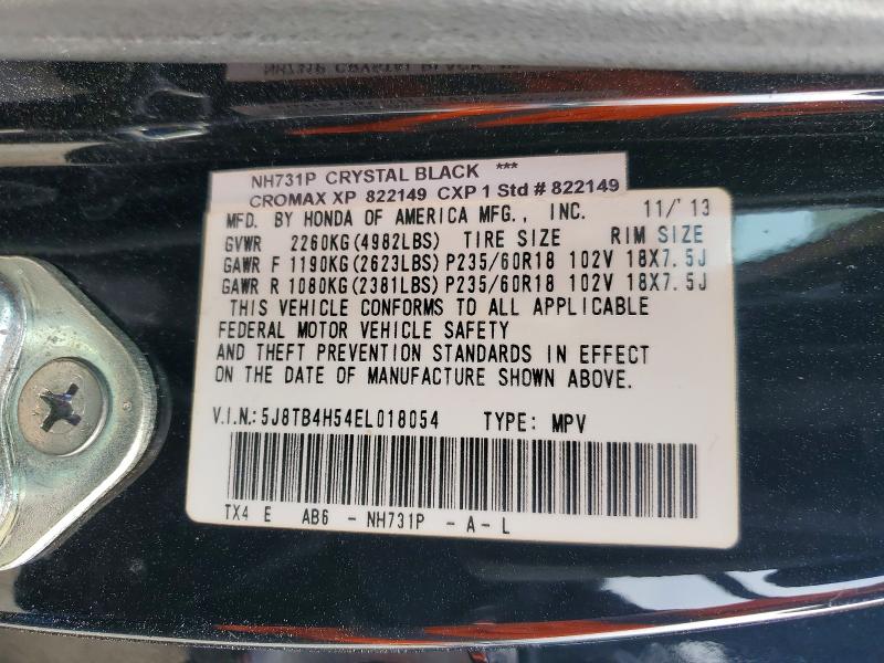 Продажа на аукционе авто 2014 Acura Rdx, vin: 5J8TB4H54EL018054, номер лота: 45915726