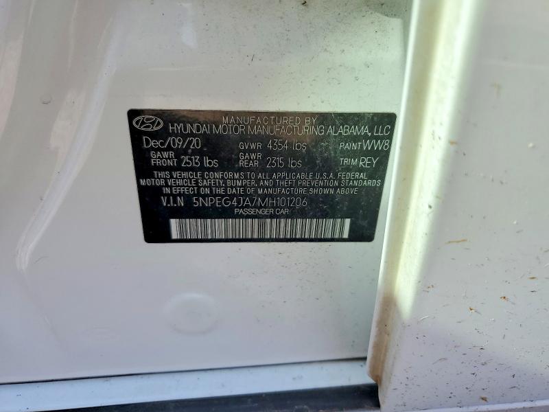 Продажа на аукционе авто 2021 Hyundai Sonata, vin: 5NPEG4JA7MH101206, номер лота: 79846465