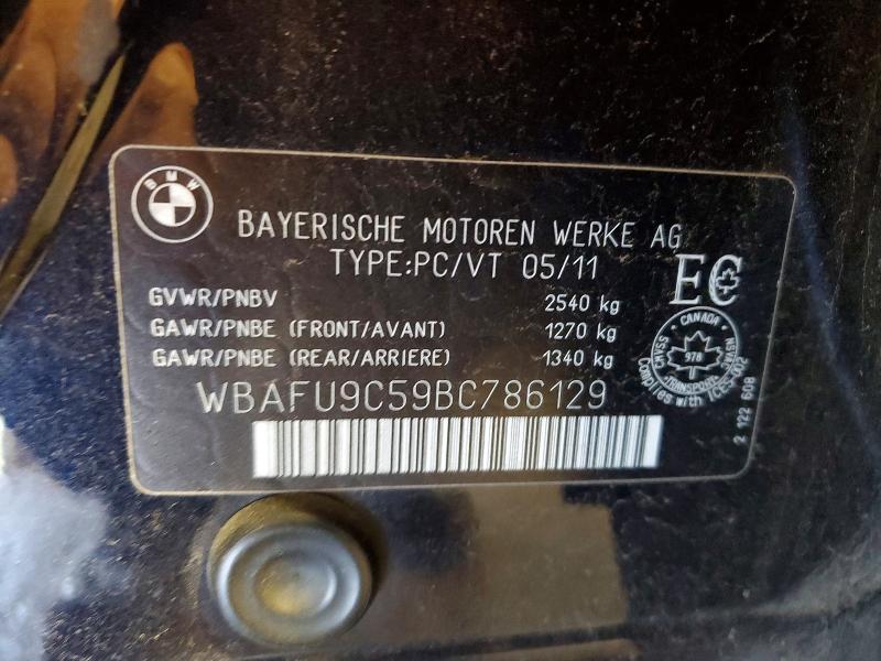 Auction sale of the 2011 Bmw 550, vin: WBAFU9C59BC786129, lot number: 75922155