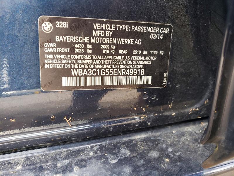Продажа на аукционе авто 2014 Bmw 328, vin: WBA3C1G55ENR49918, номер лота: 45691056