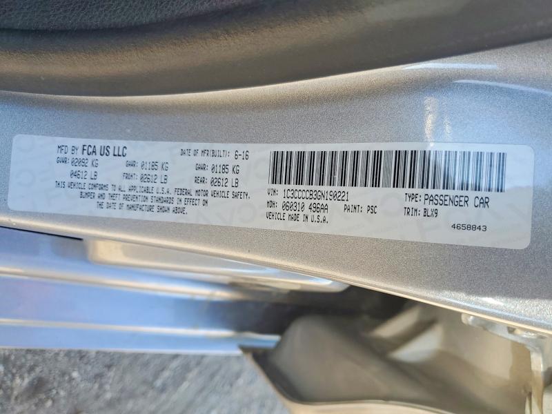 46876796 :رقم المزاد ، 1C3CCCCB3GN190221 vin ، 2016 Chrysler 200 مزاد بيع