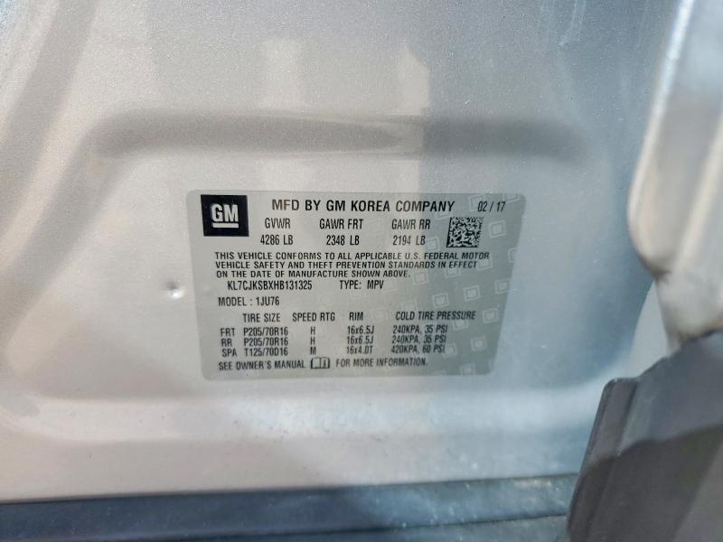 Продажа на аукционе авто 2017 Chevrolet Trax, vin: KL7CJKSBXHB131325, номер лота: 45859866