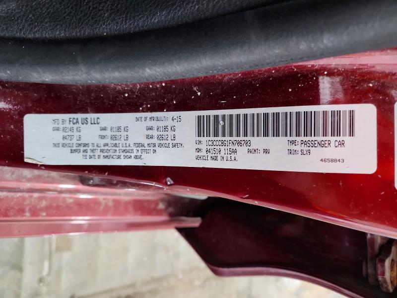 Продажа на аукционе авто 2015 Chrysler 200, vin: 1C3CCCBG1FN706703, номер лота: 46743406