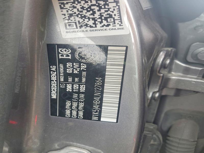 47094286 :رقم المزاد ، W1K5J4HB4LN127864 vin ، 2020 Mercedes-benz Cla مزاد بيع