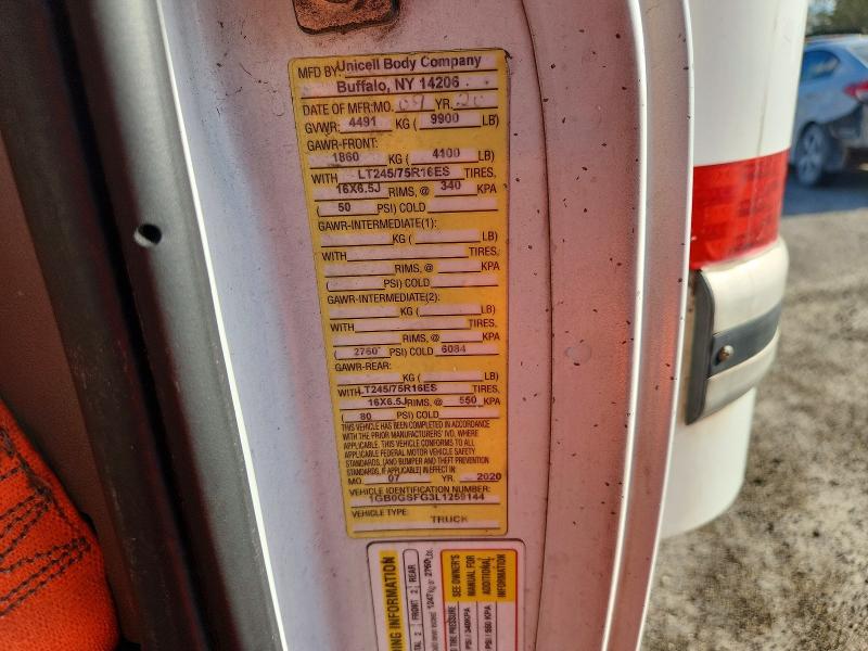 2020 Chevrolet Express მანქანა იყიდება აუქციონზე, vin: 1GB0GSFG3L1259144, აუქციონის ნომერი: 79228705