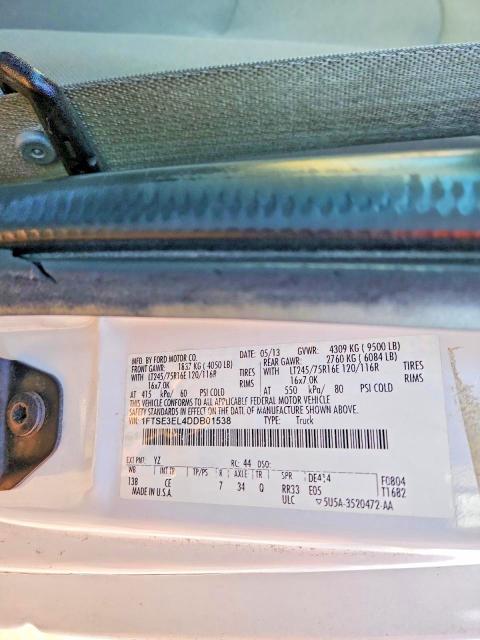 Продажа на аукционе авто 2013 Ford Econoline, vin: 1FTSE3EL4DDB01538, номер лота: 58395336
