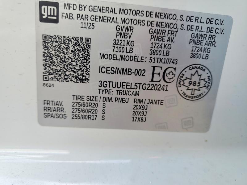 Продажа на аукционе авто 2026 Gmc Sierra, vin: 3GTUUEEL5TG220241, номер лота: 41862016
