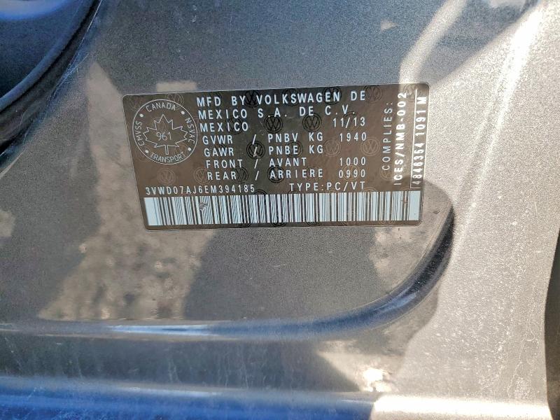 Продаж на аукціоні авто 2014 Volkswagen Jetta 1.8 Tsi 4dr, vin: 3VWD07AJ6EM394185, номер лоту: 41733086