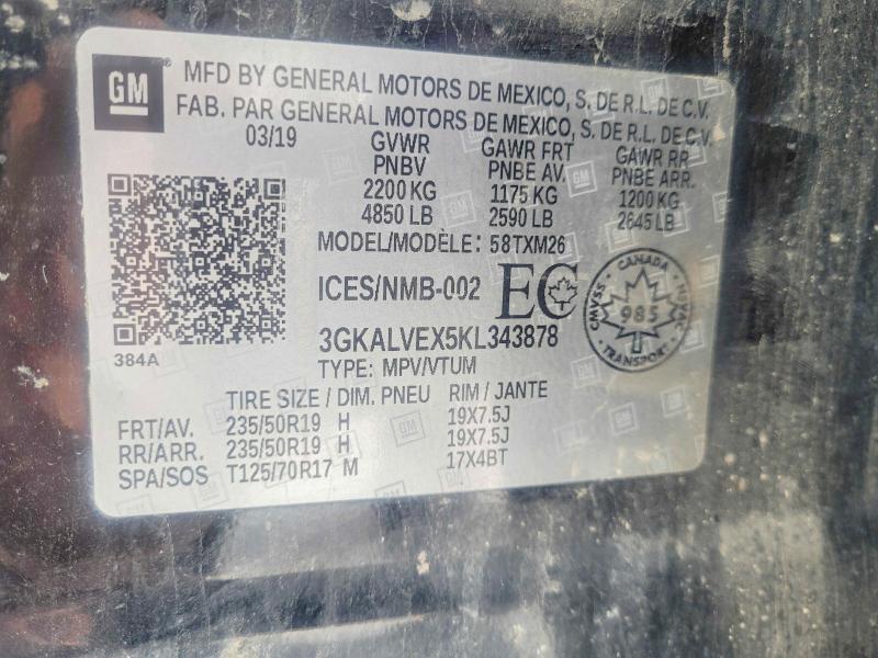 Продаж на аукціоні авто 2019 Gmc Terrain, vin: 3GKALVEX5KL343878, номер лоту: 47326456
