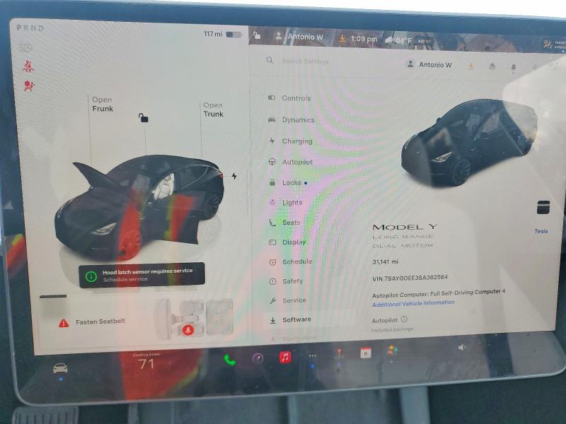 Aukcja sprzedaży 2025 Tesla Model Y, vin: 7SAYGDEE3SA362564, numer aukcji: 79216775