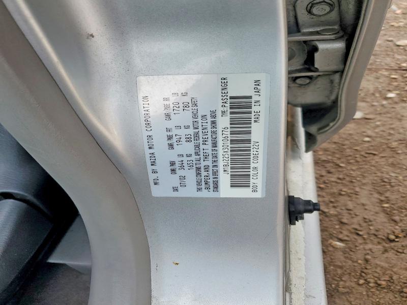 47609756 :رقم المزاد ، JM1BJ225X30106776 vin ، 2003 Mazda Protege مزاد بيع