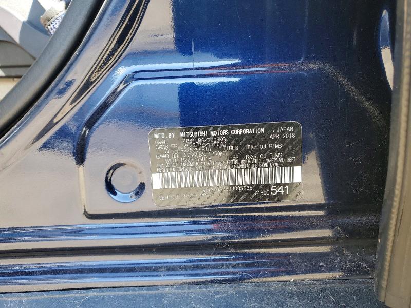 Продаж на аукціоні авто 2018 Mitsubishi Outlander, vin: JA4AZ3A33JJ005235, номер лоту: 46935136