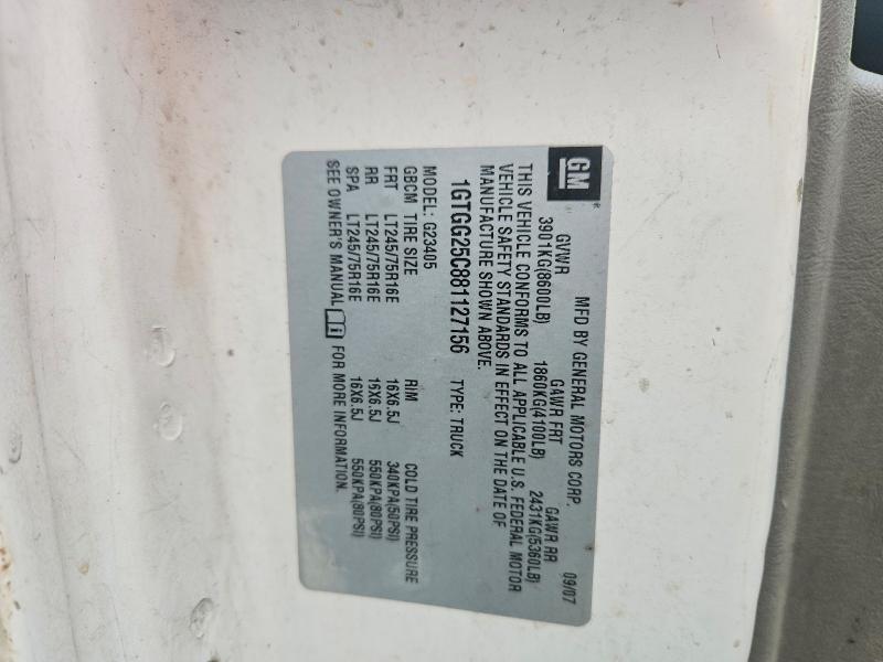 Aukcja sprzedaży 2008 Gmc Savana, vin: 1GTGG25C881127156, numer aukcji: 47102676
