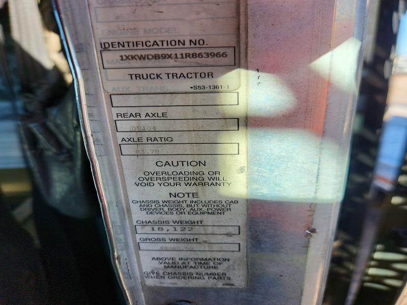 Продаж на аукціоні авто 2001 Kenworth Construction, vin: 1XKWDB9X11R863966, номер лоту: 46883126