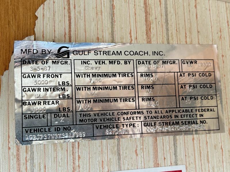 Auction sale of the 1987 Chevrolet Sunstream, vin: 1GBJP37W3H3317989, lot number: 41781036