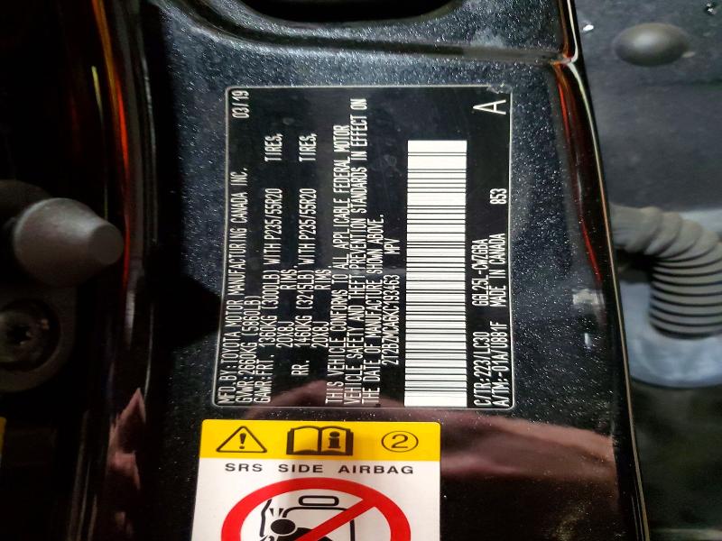48145846 :رقم المزاد ، 2T2BZMCA6KC193463 vin ، 2019 Lexus Rx 350 مزاد بيع
