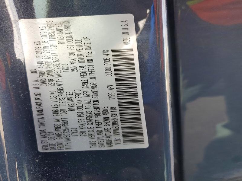 45567816 :رقم المزاد ، 7MMVABDM9RN231118 vin ، 2024 Mazda Cx-50 مزاد بيع