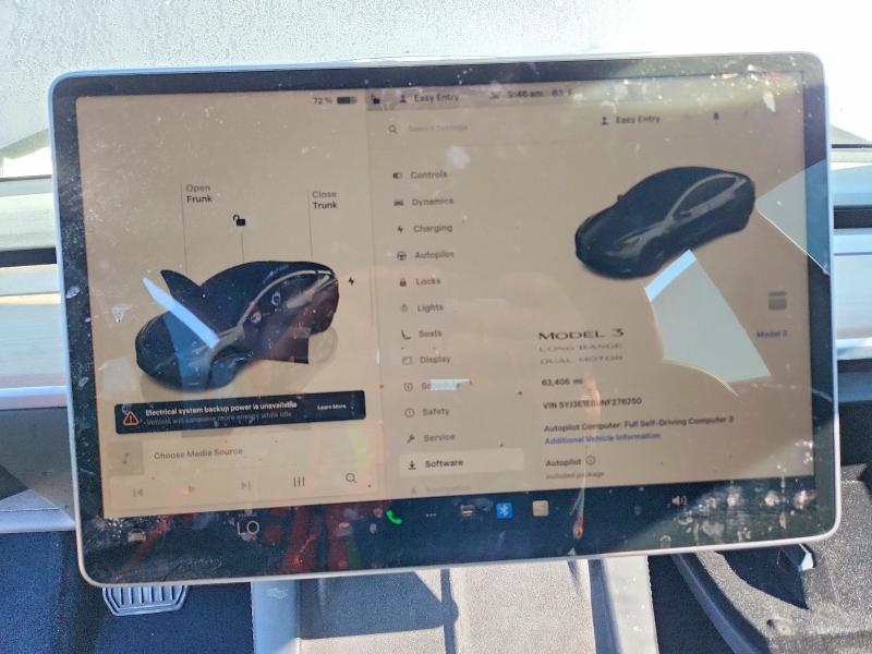 45871436 :رقم المزاد ، 5YJ3E1EB9NF276250 vin ، 2022 Tesla Model 3 مزاد بيع