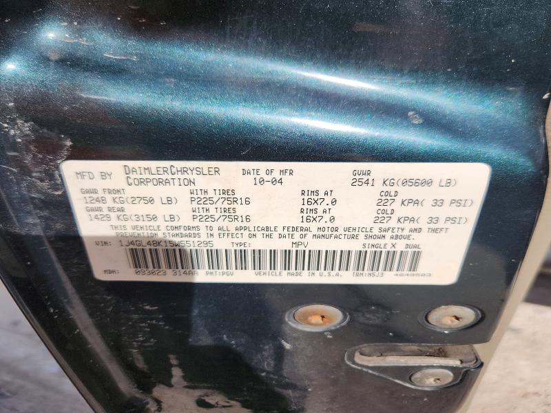 47299836 :رقم المزاد ، 1J4GL48K15W551295 vin ، 2005 Jeep Liberty مزاد بيع