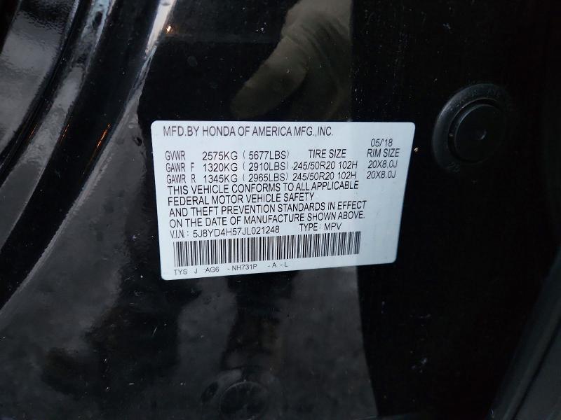 Продажа на аукционе авто 2018 Acura Mdx, vin: 5J8YD4H57JL021248, номер лота: 45831266